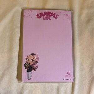 Charms LOL Pink Notepad with Cute Character
